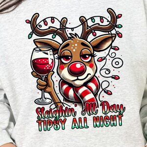Graphic Hoodie - Sleighin' All Day